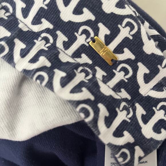 Tommy Hilfiger Anchor Womens Top Sz M Nautical Sailor Preppy Hi-low Coastal Core - Picture 8 of 14